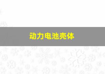 动力电池壳体