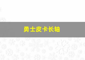 勇士皮卡长轴