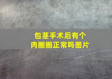 包茎手术后有个肉圈圈正常吗图片