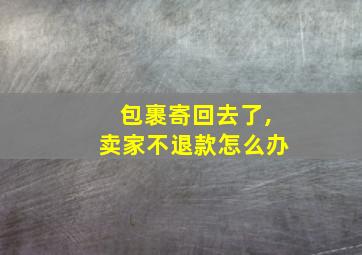 包裹寄回去了,卖家不退款怎么办