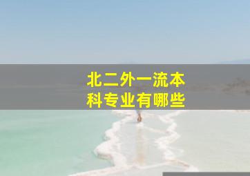 北二外一流本科专业有哪些