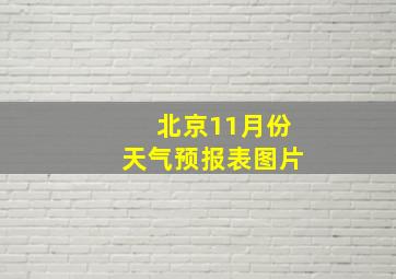 北京11月份天气预报表图片