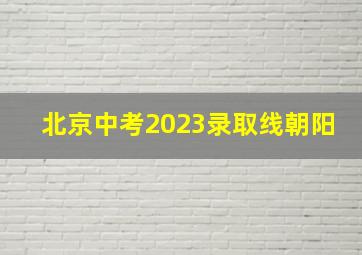 北京中考2023录取线朝阳