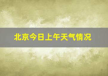 北京今日上午天气情况