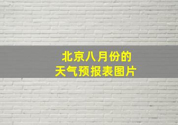 北京八月份的天气预报表图片