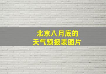 北京八月底的天气预报表图片