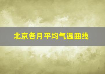 北京各月平均气温曲线