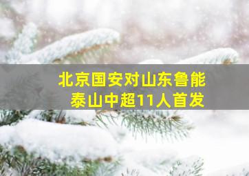 北京国安对山东鲁能泰山中超11人首发