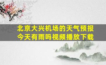 北京大兴机场的天气预报今天有雨吗视频播放下载