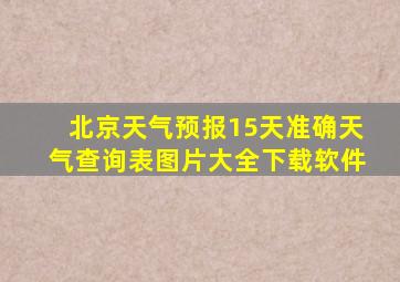 北京天气预报15天准确天气查询表图片大全下载软件