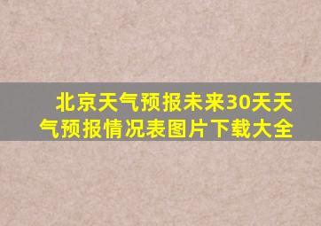 北京天气预报未来30天天气预报情况表图片下载大全