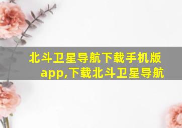 北斗卫星导航下载手机版app,下载北斗卫星导航