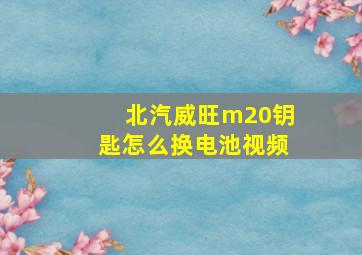 北汽威旺m20钥匙怎么换电池视频