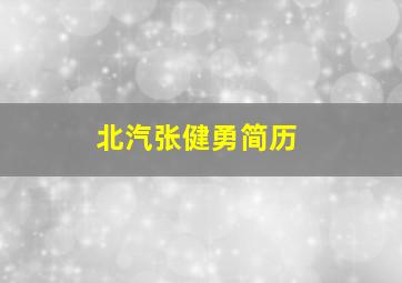 北汽张健勇简历