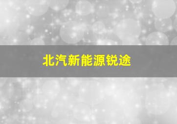 北汽新能源锐途