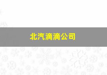 北汽滴滴公司