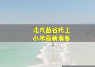 北汽蓝谷代工小米最新消息