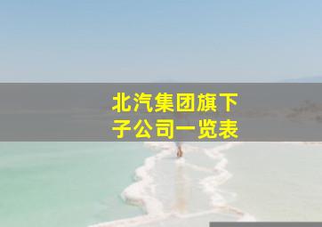 北汽集团旗下子公司一览表