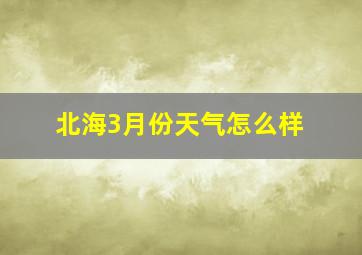 北海3月份天气怎么样