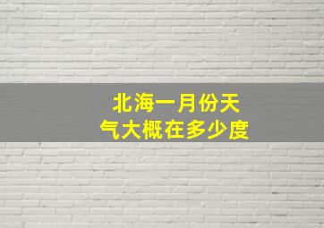 北海一月份天气大概在多少度