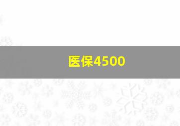 医保4500