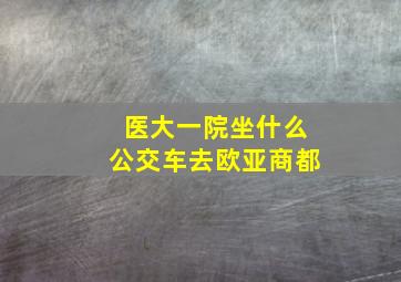 医大一院坐什么公交车去欧亚商都