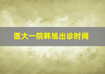 医大一院韩旭出诊时间