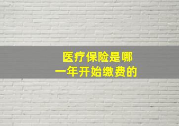 医疗保险是哪一年开始缴费的