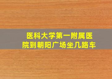 医科大学第一附属医院到朝阳广场坐几路车