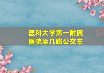 医科大学第一附属医院坐几路公交车