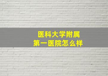 医科大学附属第一医院怎么样