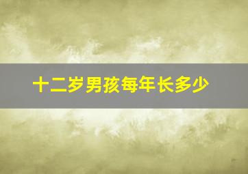 十二岁男孩每年长多少