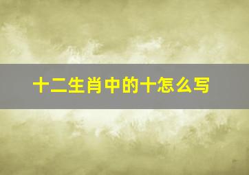 十二生肖中的十怎么写