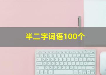 半二字词语100个