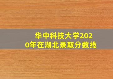 华中科技大学2020年在湖北录取分数线