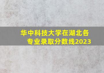 华中科技大学在湖北各专业录取分数线2023