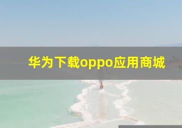 华为下载oppo应用商城