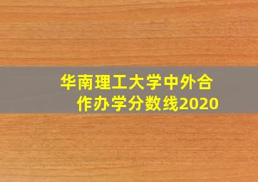 华南理工大学中外合作办学分数线2020