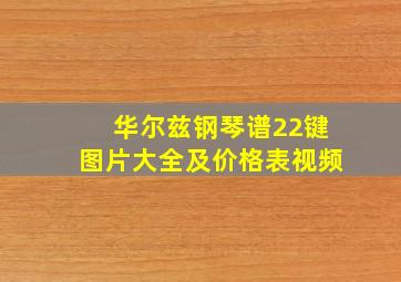 华尔兹钢琴谱22键图片大全及价格表视频