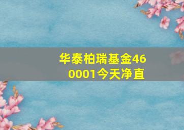 华泰柏瑞基金460001今天净直