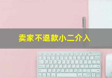 卖家不退款小二介入