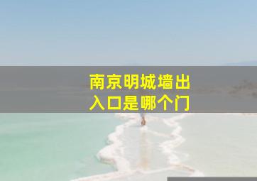 南京明城墙出入口是哪个门