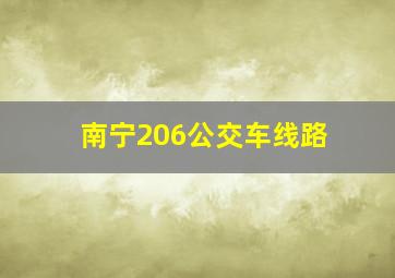 南宁206公交车线路