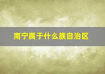 南宁属于什么族自治区