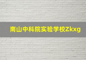 南山中科院实验学校Zkxg