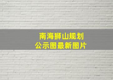 南海狮山规划公示图最新图片