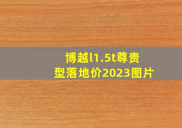 博越l1.5t尊贵型落地价2023图片