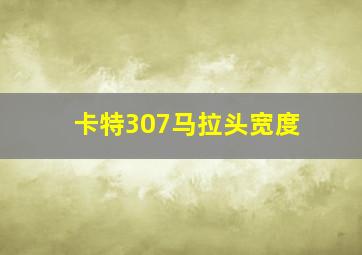 卡特307马拉头宽度