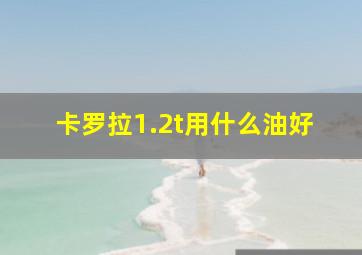 卡罗拉1.2t用什么油好