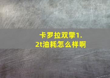 卡罗拉双擎1.2t油耗怎么样啊